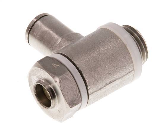 Durchflussregelventil Meter-In-Winkelstück 6 mm - G1/4'' Messing Schlitzschraube Banjo