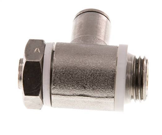 Durchflussregelventil Meter-In-Winkelstück 6 mm - G1/4'' Messing Schlitzschraube Banjo