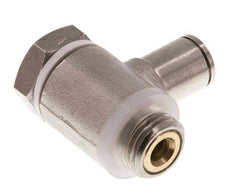 Durchflussregelventil Meter-In-Winkelstück 6 mm - G1/4'' Messing Schlitzschraube Banjo