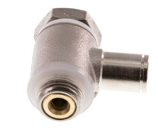 Durchflussregelventil Meter-In-Winkelstück 6 mm - G1/4'' Messing Schlitzschraube Banjo