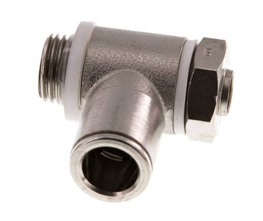 Flow Control Valve Meter-In Elbow 10 mm - G1/4'' Brass Slotted Screw Banjo