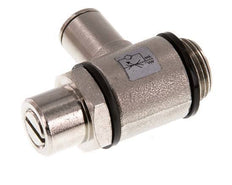 Durchflussregelventil Meter-In-Winkelstück 8 mm - G3/8'' Messing Schlitzschraube Banjo