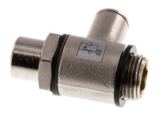 Durchflussregelventil Meter-In-Winkelstück 8 mm - G3/8'' Messing Schlitzschraube Banjo