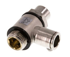 Flow Control Valve Meter-In Elbow 10 mm - G3/8'' Brass Slotted Screw Banjo