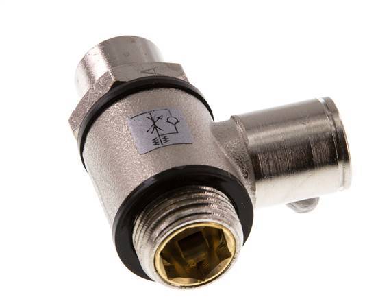 Durchflussregelventil Meter-In-Winkelstück 10 mm - G3/8'' Messing Schlitzschraube Banjo