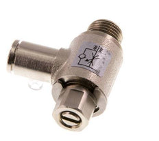 Durchflussregelventil Abgangswinkel 4 mm - G1/8'' Messing Schlitzschraube