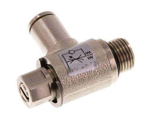 Durchflussregelventil Abgangswinkel 4 mm - G1/8'' Messing Schlitzschraube