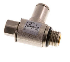 Durchflussregelventil Abgangswinkel 4 mm - G1/8'' Messing Schlitzschraube