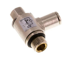 Durchflussregelventil Abgangswinkel 4 mm - G1/8'' Messing Schlitzschraube