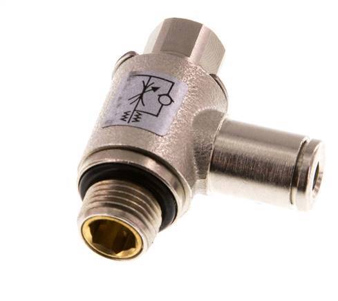 Durchflussregelventil Abgangswinkel 4 mm - G1/8'' Messing Schlitzschraube