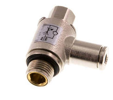 Durchflussregelventil Abgangswinkel 4 mm - G1/8'' Messing Schlitzschraube