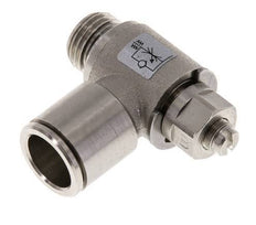 Durchflussregelventil Abgangswinkel 12 mm - G1/4'' Messing Schlitzschraube