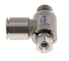 Flow Control Valve Meter-Out Elbow 12 mm - G1/4'' Brass Slotted Screw