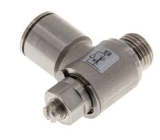 Durchflussregelventil Abgangswinkel 12 mm - G1/4'' Messing Schlitzschraube