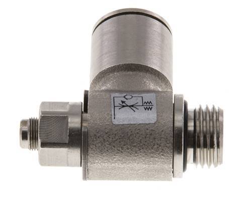 Durchflussregelventil Abgangswinkel 12 mm - G1/4'' Messing Schlitzschraube
