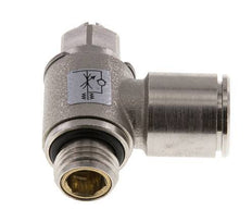 Durchflussregelventil Abgangswinkel 12 mm - G1/4'' Messing Schlitzschraube