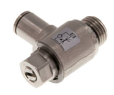 Durchflussregelventil Meter-In-Winkelstück 6 mm - G1/4'' Messing Schlitzschraube