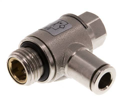 Durchflussregelventil Meter-In-Winkelstück 6 mm - G1/4'' Messing Schlitzschraube