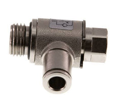 Durchflussregelventil Meter-In-Winkelstück 6 mm - G1/4'' Messing Schlitzschraube