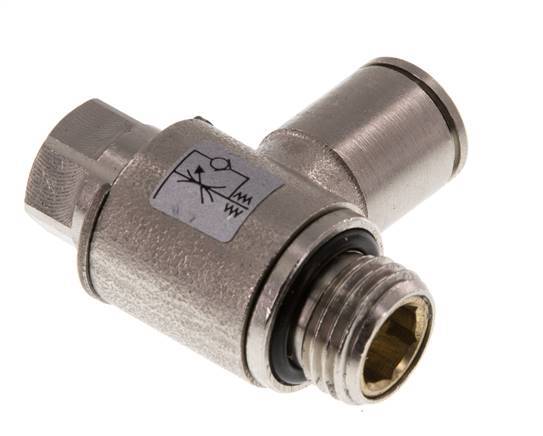 Durchflussregelventil Meter-In-Winkelstück 8 mm - G1/4'' Messing Schlitzschraube