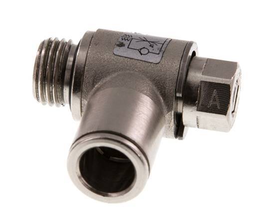 Durchflussregelventil Meter-In-Winkelstück 10 mm - G1/4'' Messing Schlitzschraube