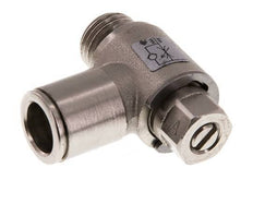 Flow Control Valve Meter-In Elbow 10 mm - G1/4'' Brass Slotted Screw