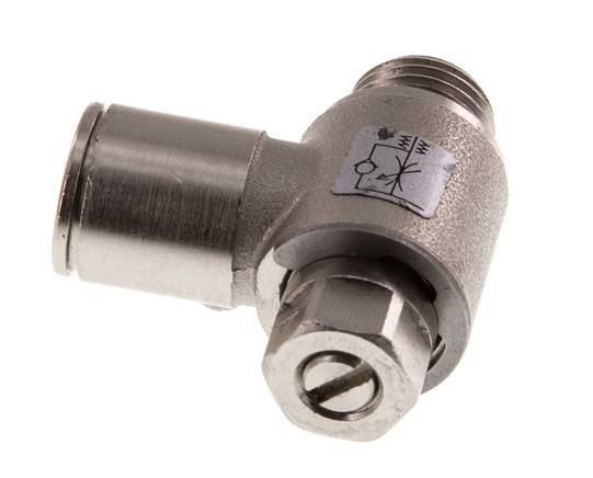 Durchflussregelventil Meter-In-Winkelstück 10 mm - G1/4'' Messing Schlitzschraube