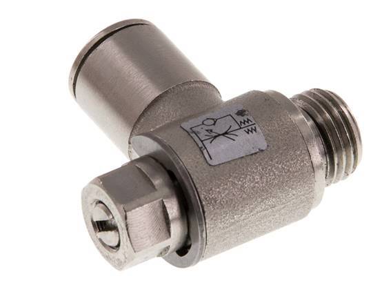 Durchflussregelventil Meter-In-Winkelstück 10 mm - G1/4'' Messing Schlitzschraube