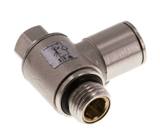 Durchflussregelventil Meter-In-Winkelstück 10 mm - G1/4'' Messing Schlitzschraube