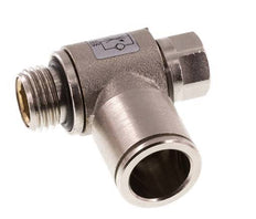 Flow Control Valve Meter-In Elbow 12 mm - G1/4'' Brass Slotted Screw