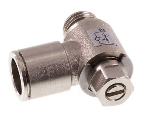 Durchflussregelventil Meter-In-Winkelstück 12 mm - G1/4'' Messing Schlitzschraube