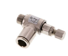 Durchflussregelventil Abgangswinkel 8 mm - G1/8'' Rändelschraube aus Messing