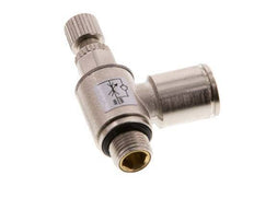 Durchflussregelventil Abgangswinkel 8 mm - G1/8'' Rändelschraube aus Messing
