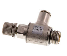 Durchflussregelventil Abgangswinkel 6 mm - G1/4'' Rändelschraube aus Messing