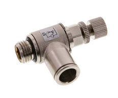 Durchflussregelventil Abgangswinkel 10 mm - G1/4'' Rändelschraube aus Messing