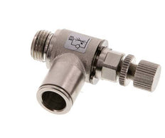 Durchflussregelventil Abgangswinkel 10 mm - G1/4'' Rändelschraube aus Messing