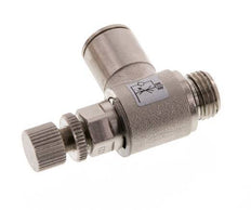 Durchflussregelventil Abgangswinkel 10 mm - G1/4'' Rändelschraube aus Messing