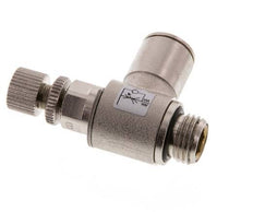 Durchflussregelventil Abgangswinkel 10 mm - G1/4'' Rändelschraube aus Messing