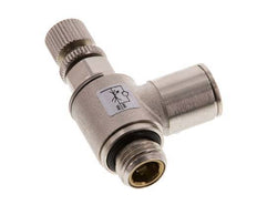 Durchflussregelventil Abgangswinkel 10 mm - G1/4'' Rändelschraube aus Messing