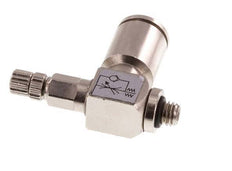 Durchflussregelventil Meter-In-Winkelstück 6 mm - M5 Messing Rändelschraube