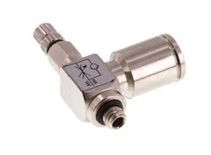 Durchflussregelventil Meter-In-Winkelstück 6 mm - M5 Messing Rändelschraube