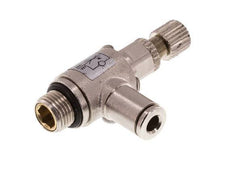 Durchflussregelventil Meter-In-Winkelstück 4 mm - G1/8'' Rändelschraube aus Messing