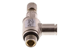 Durchflussregelventil Meter-In-Winkelstück 4 mm - G1/8'' Rändelschraube aus Messing