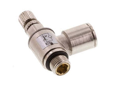 Durchflussregelventil Meter-In-Winkelstück 8 mm - G1/8'' Rändelschraube aus Messing