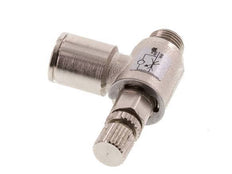 Durchflussregelventil Meter-In-Winkelstück 8 mm - G1/8'' Rändelschraube aus Messing