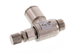 Durchflussregelventil Meter-In-Winkelstück 8 mm - G1/8'' Rändelschraube aus Messing