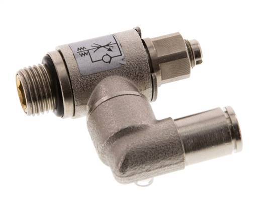 Flow Control Valve Meter-Out Rotatable 4 mm - G1/8'' Brass Slotted Screw