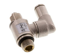 Durchflussregelventil Meter-Out drehbar 4 mm - G1/8'' Messing Schlitzschraube