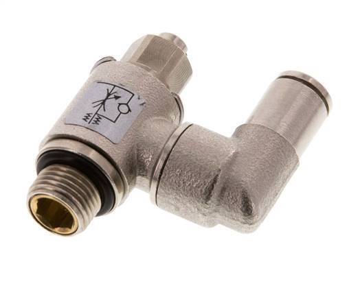 Durchflussregelventil Meter-Out drehbar 4 mm - G1/8'' Messing Schlitzschraube