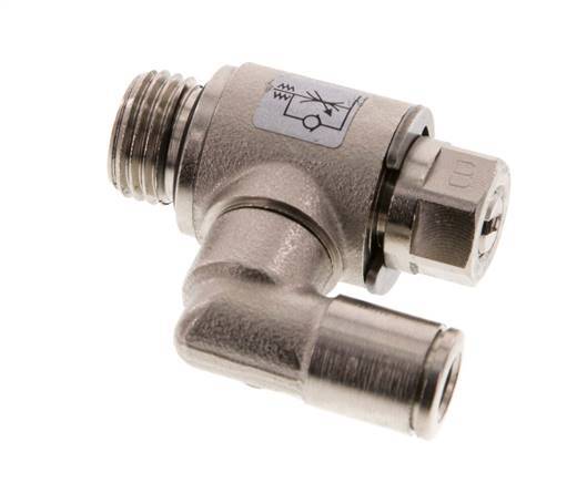 Durchflussregelventil Meter-Out drehbar 6 mm - G1/4'' Messing Schlitzschraube
